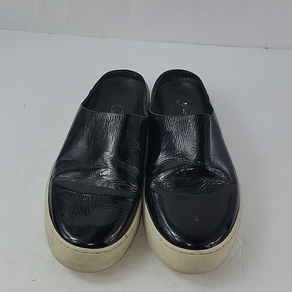 Free People Whynwood Black Patent Leather Slip On Women's Mule - Picture 9 of 14